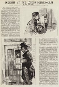 Croquis aux tribunaux de police de Londres